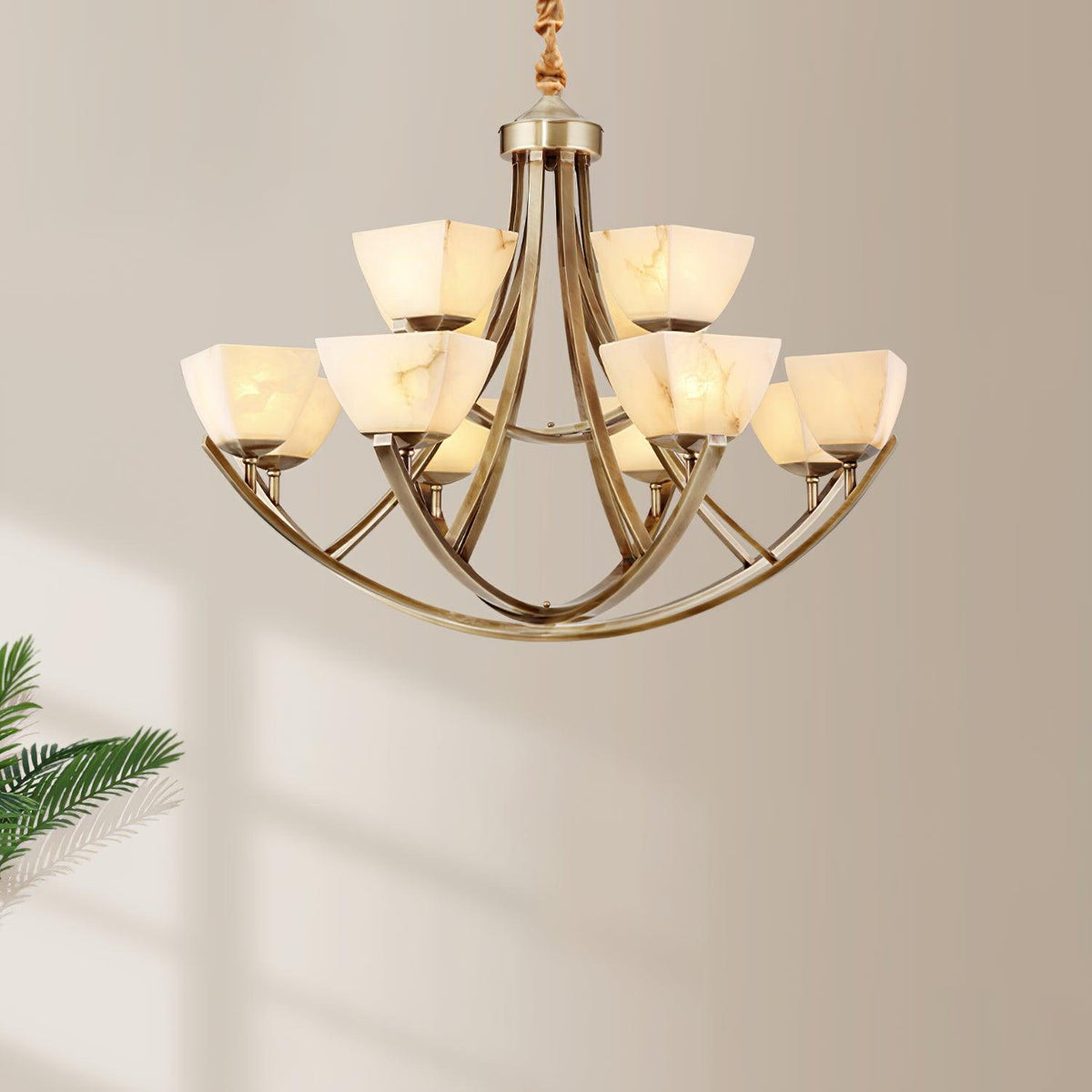 Castergrove Glass Chandelier-Moonnatur