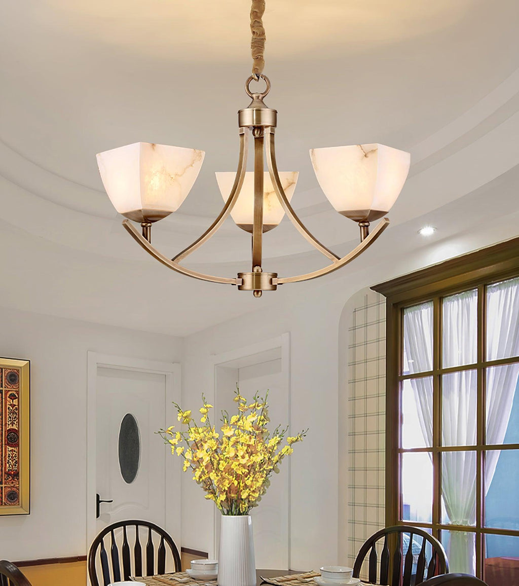 Castergrove Glass Chandelier-Moonnatur