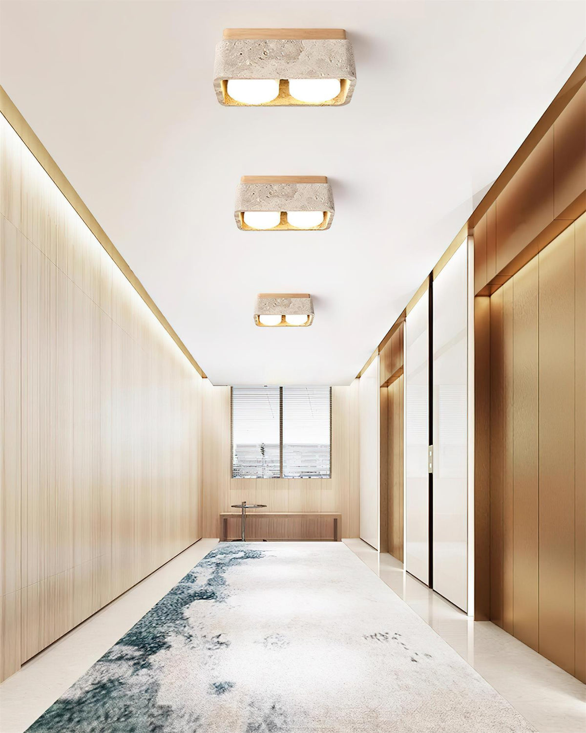 Weldenfield Travertine Ceiling Light-Moonnatur