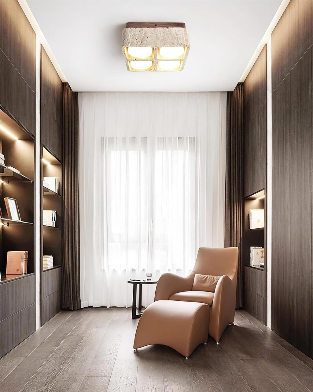 Weldenfield Travertine Ceiling Light-Moonnatur