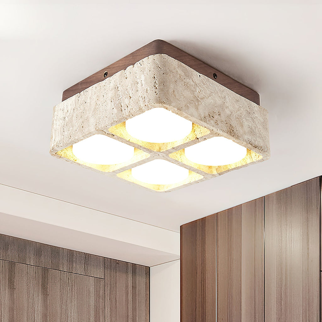 Weldenfield Travertine Ceiling Light-Moonnatur