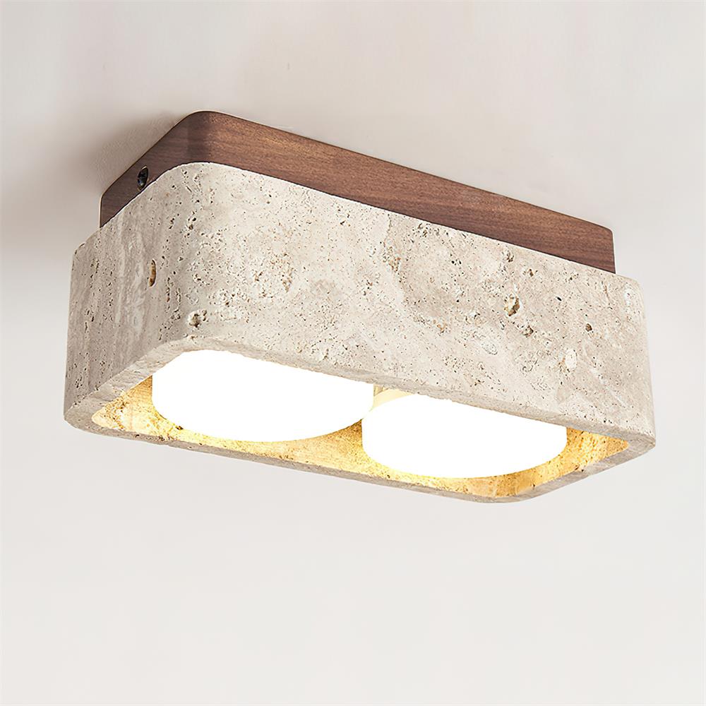 Weldenfield Travertine Ceiling Light-Moonnatur