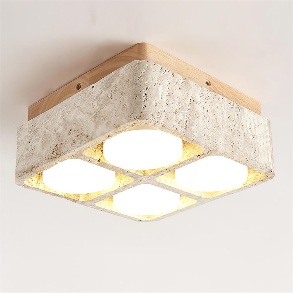 Weldenfield Travertine Ceiling Light-Moonnatur