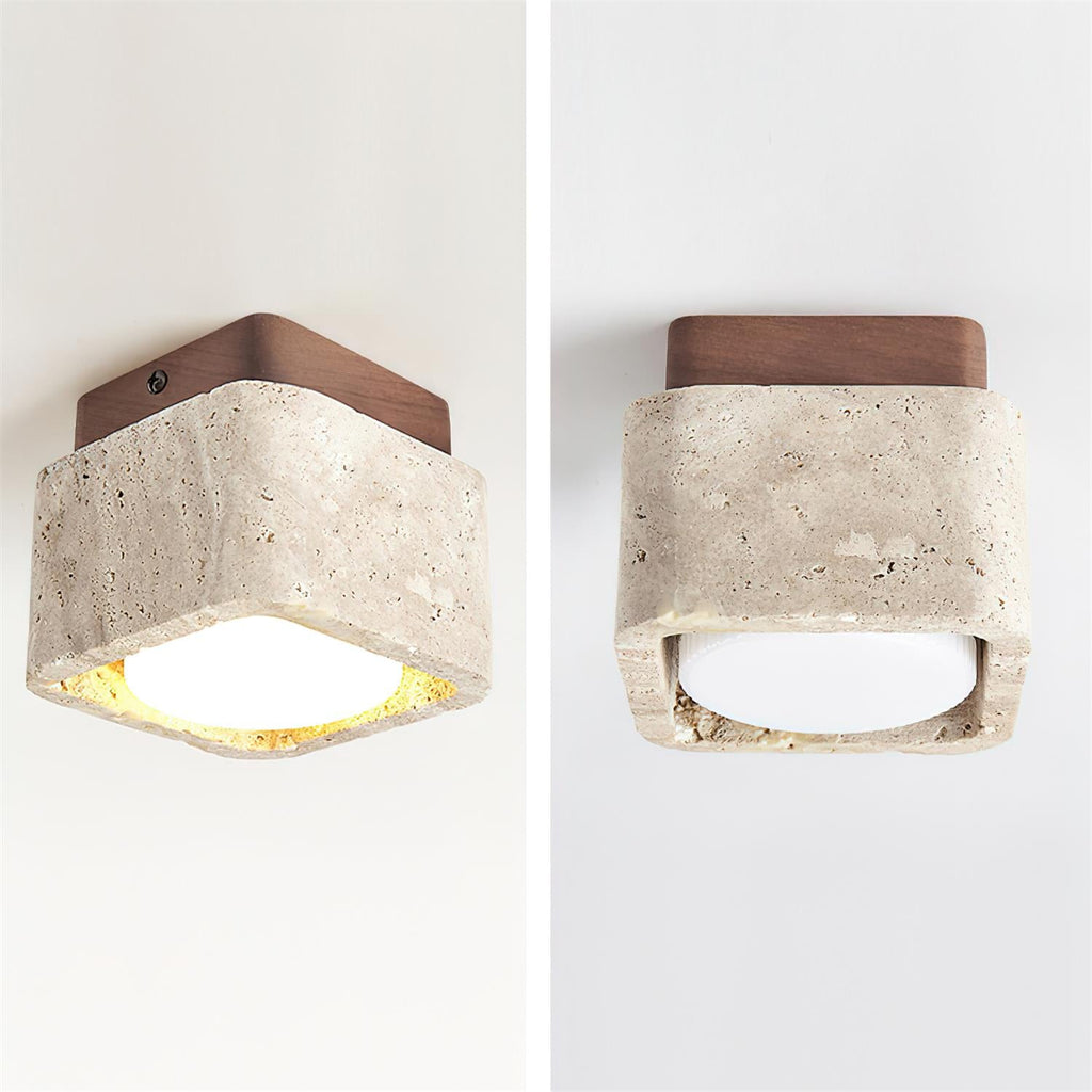 Weldenfield Travertine Ceiling Light-Moonnatur