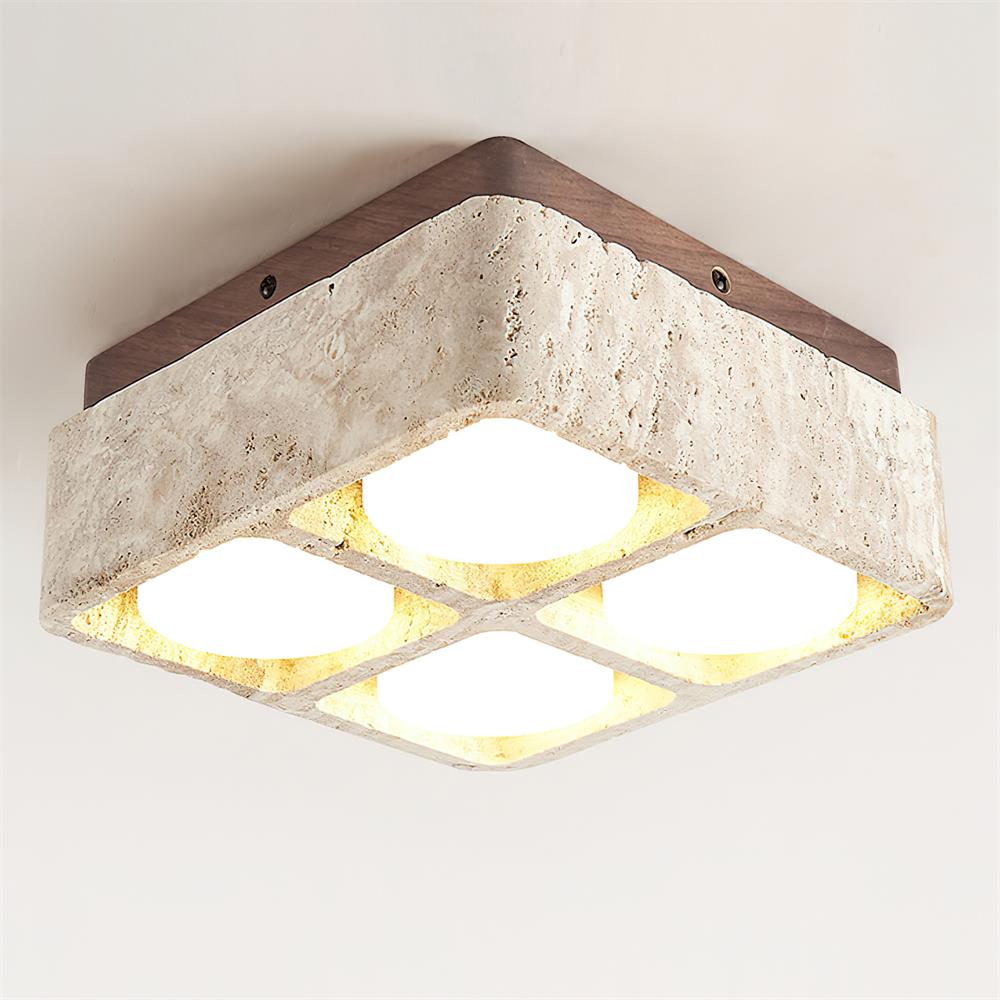 Weldenfield Travertine Ceiling Light-Moonnatur