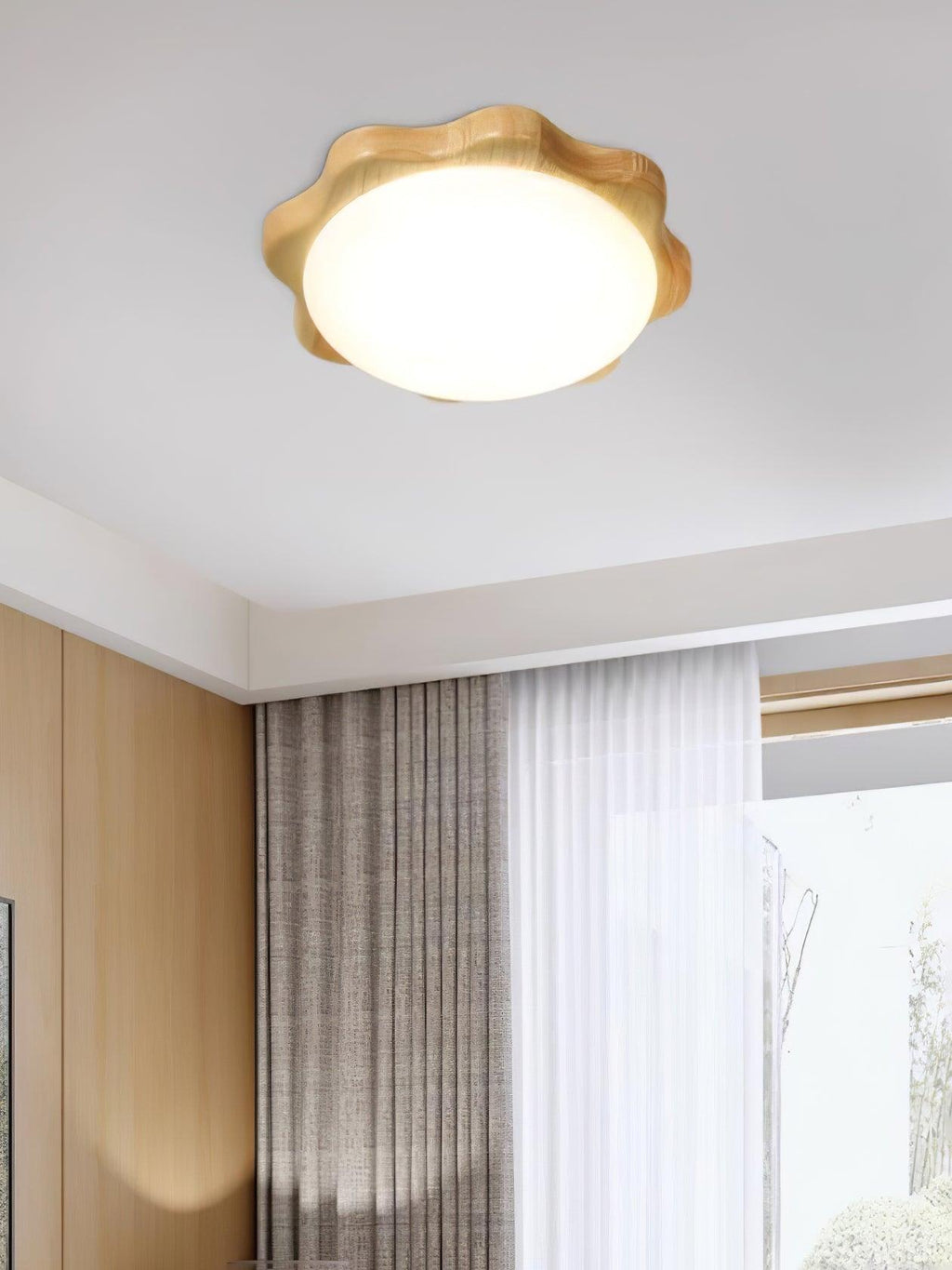 Ravelora Rubberwood Ceiling Light-Moonnatur