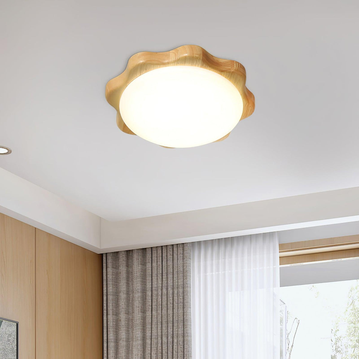 Ravelora Rubberwood Ceiling Light-Moonnatur