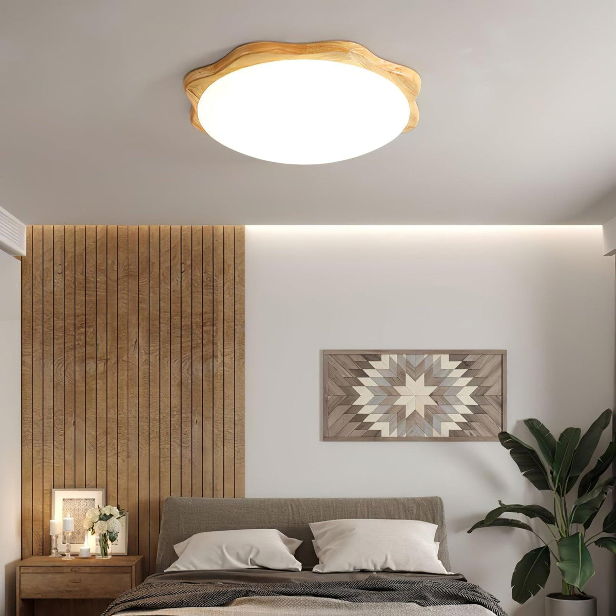 Ravelora Rubberwood Ceiling Light-Moonnatur