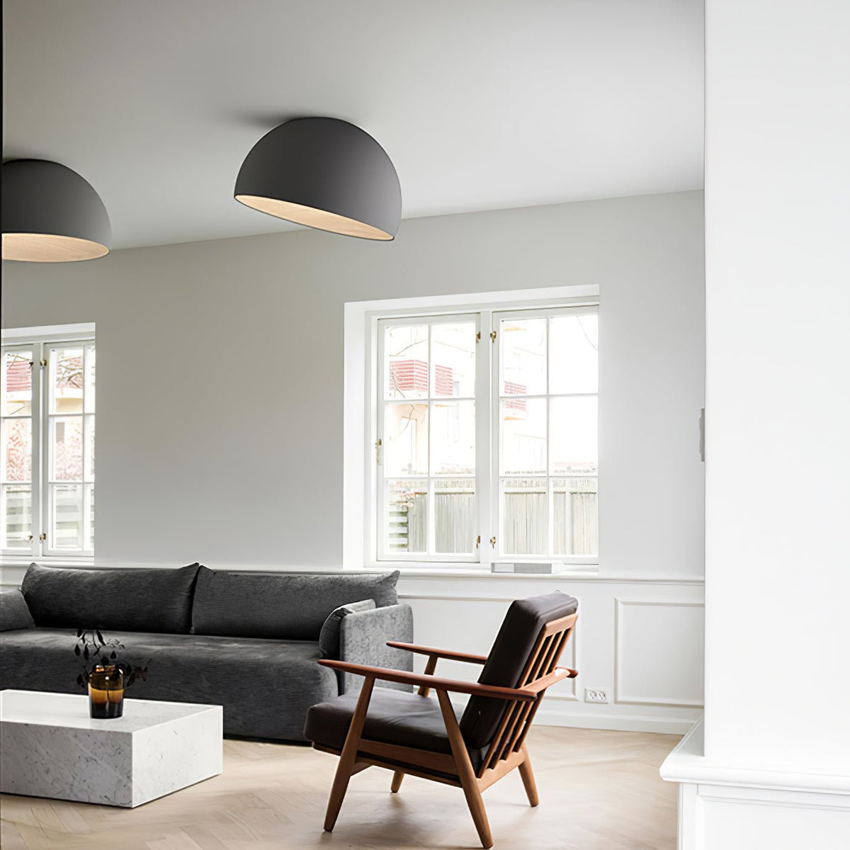 Lirenne Aluminium Ceiling Light-Moonnatur