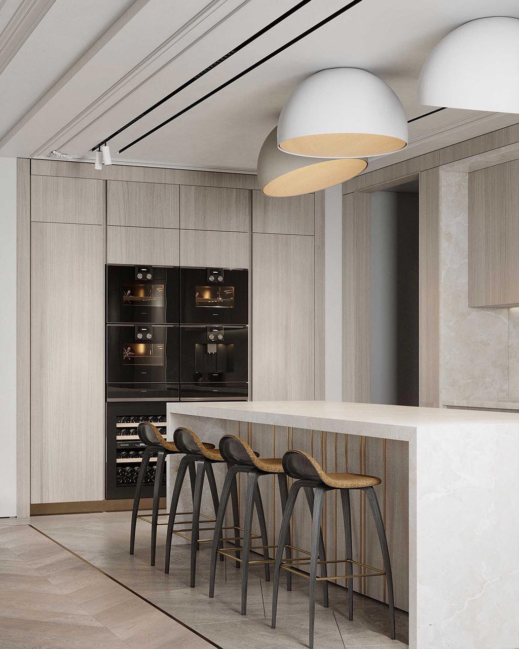 Lirenne Aluminium Ceiling Light-Moonnatur