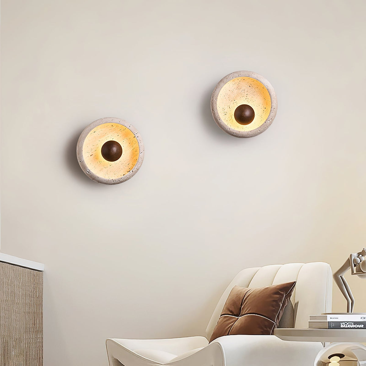 Brenelash Travertine Wall Light-Moonnatur