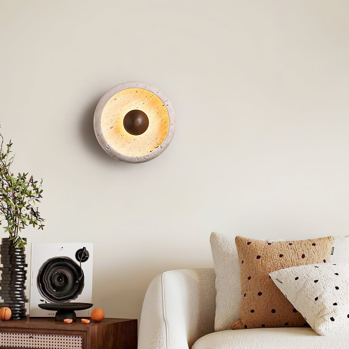 Brenelash Travertine Wall Light-Moonnatur