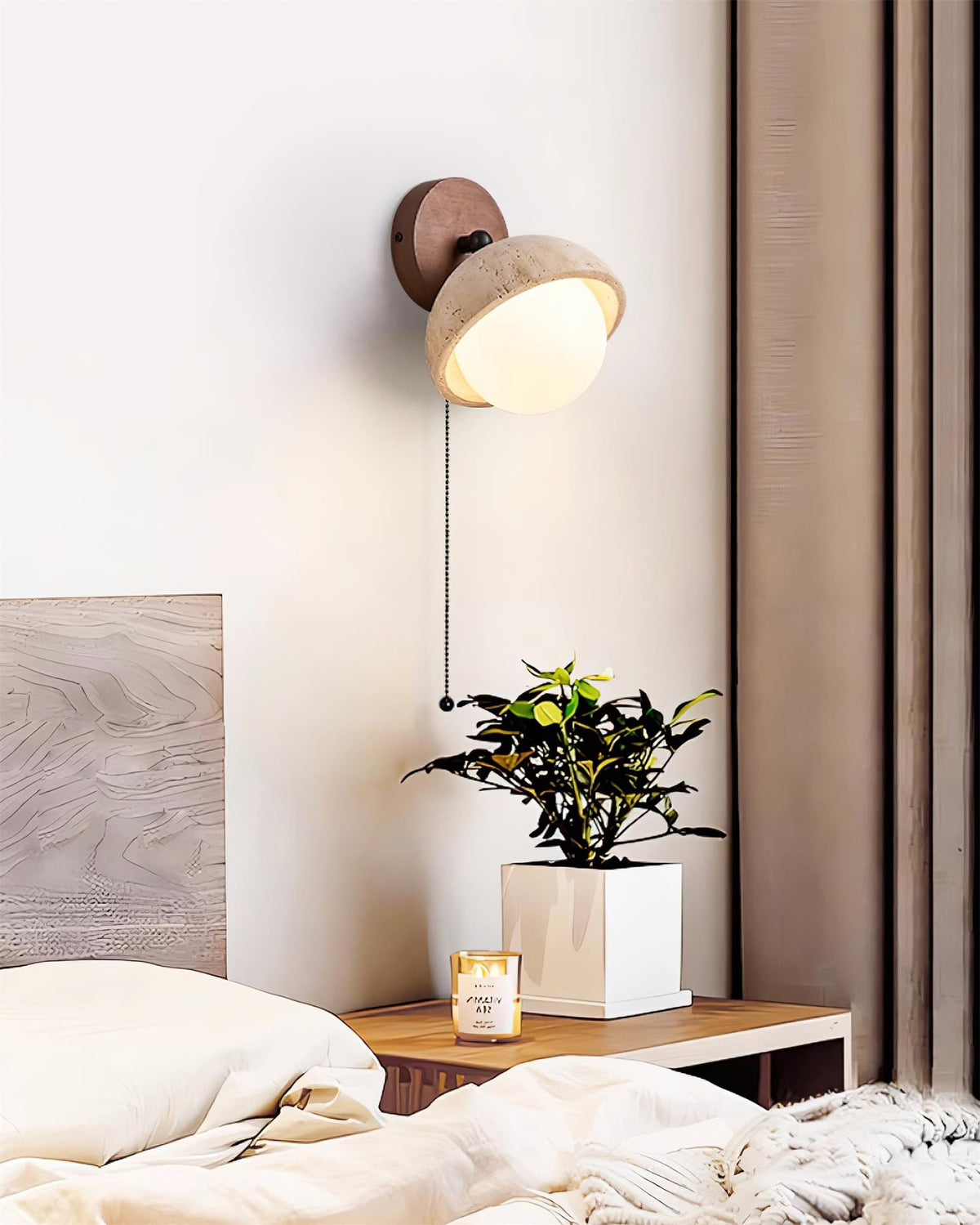 Woldenhill Travertine Wall Light-Moonnatur