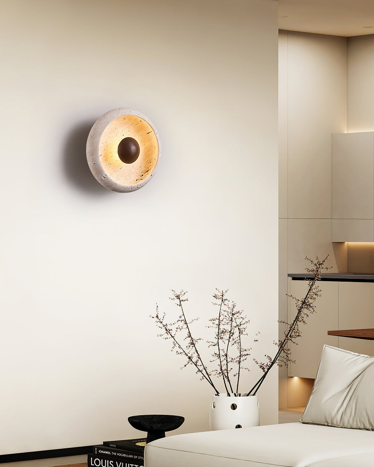 Brenelash Travertine Wall Light-Moonnatur
