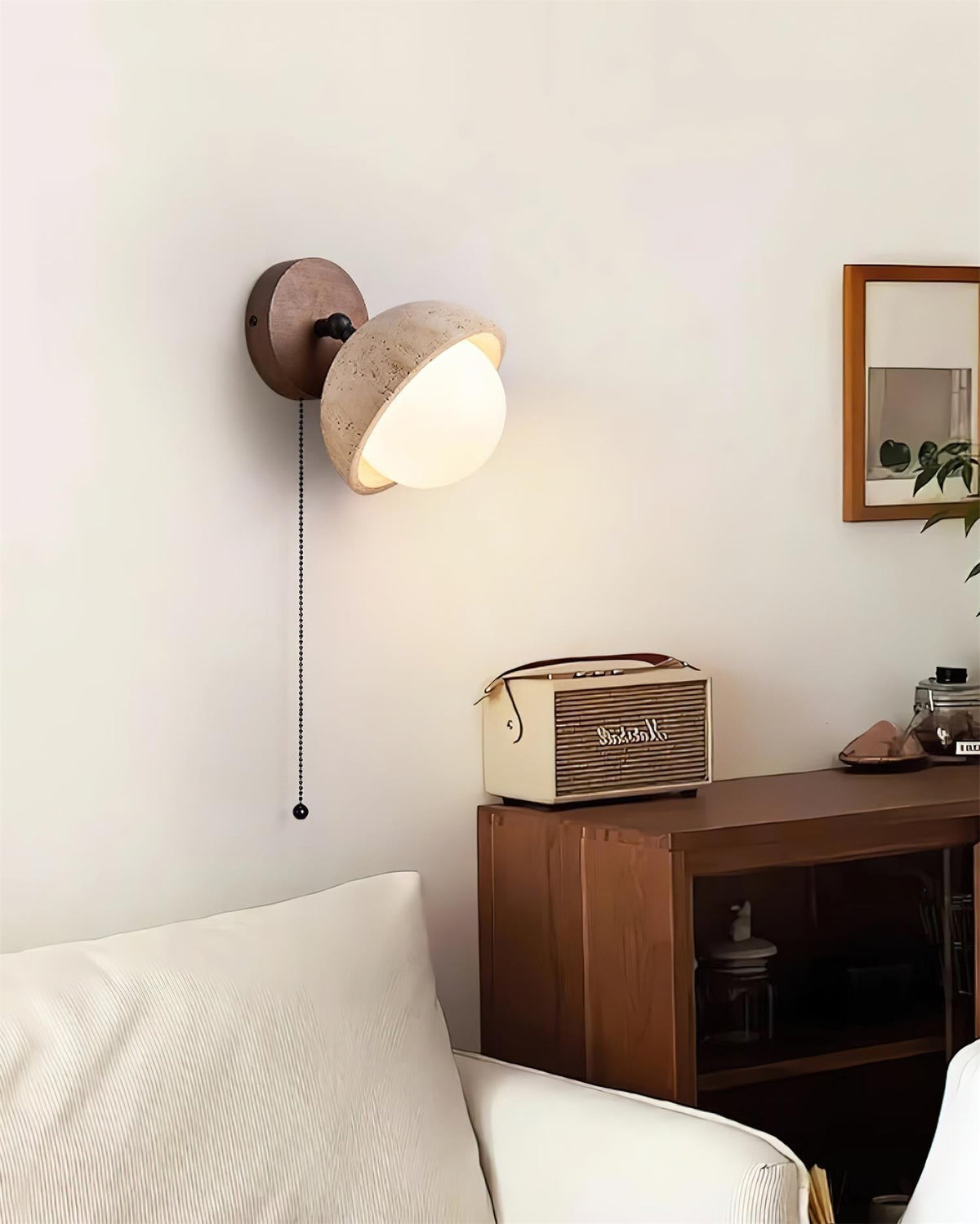Woldenhill Travertine Wall Light-Moonnatur