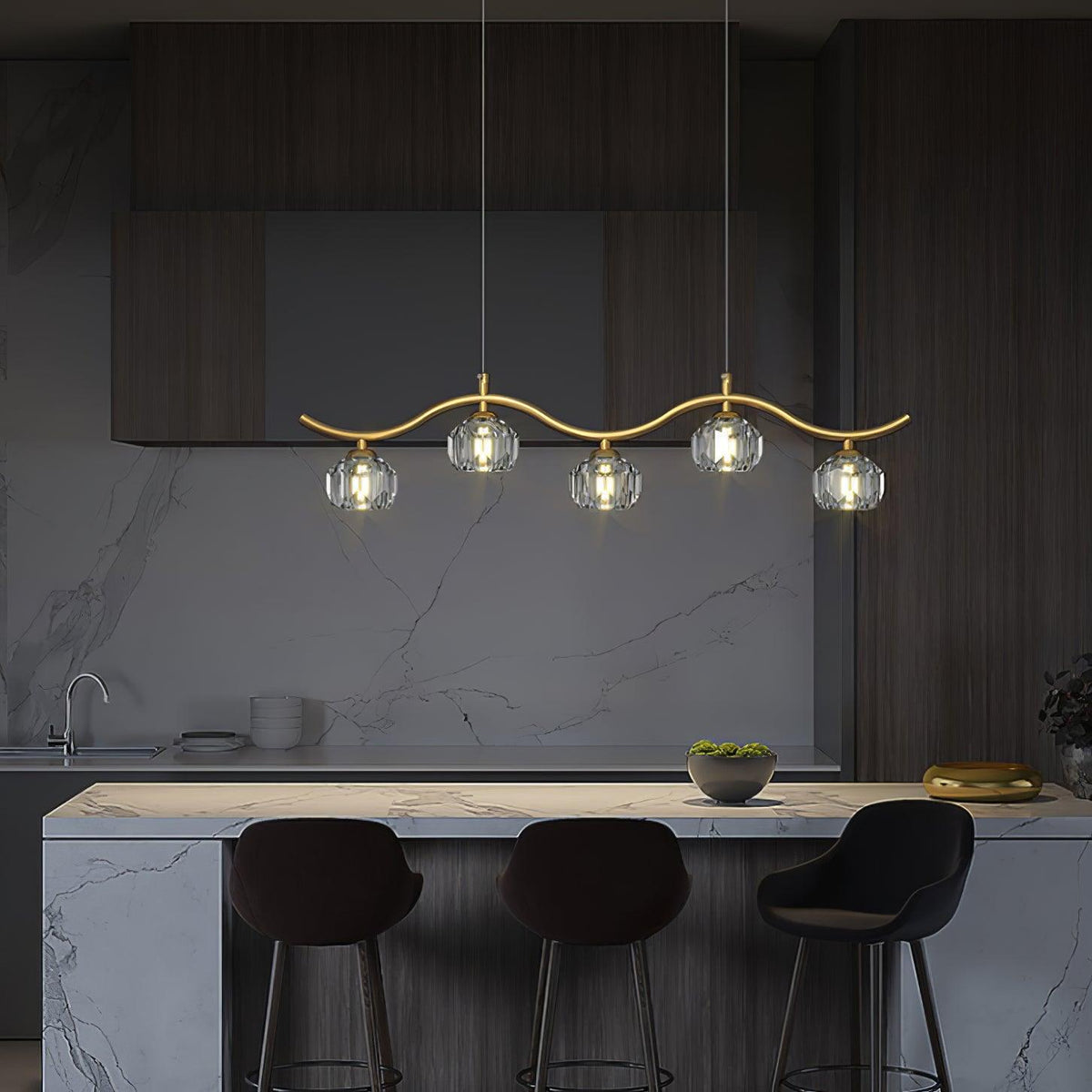 Navren Crystal Chandelier-Moonnatur