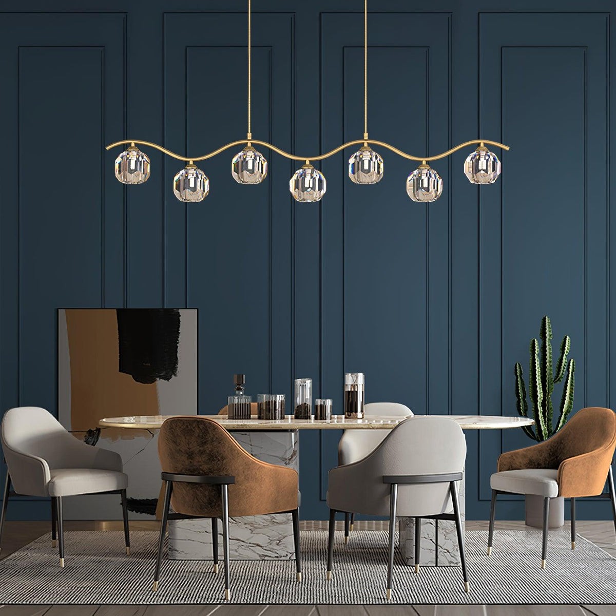 Navren Crystal Chandelier-Moonnatur