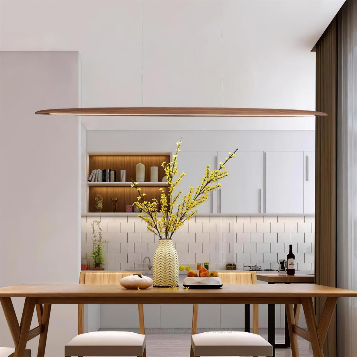 Sardenmere Wood Pendant Light-Moonnatur