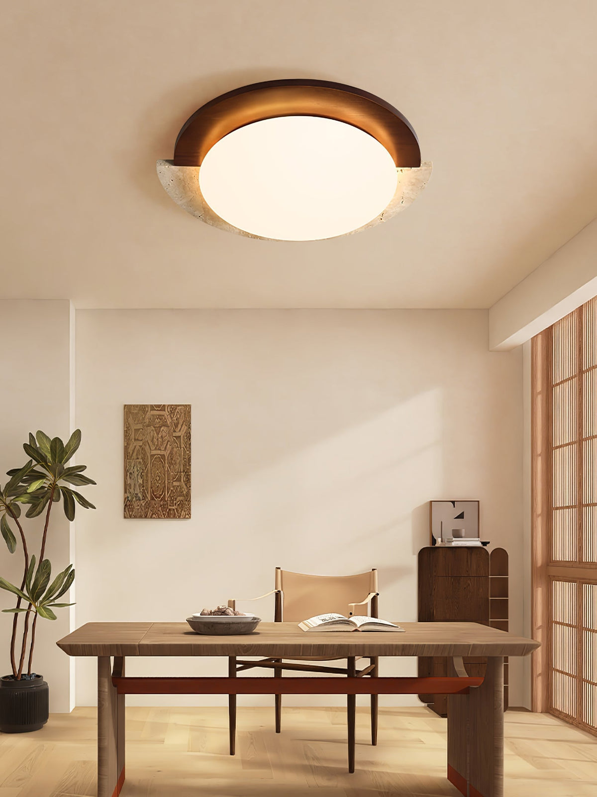 Grenelevia Travertine Ceiling Light-Moonnatur