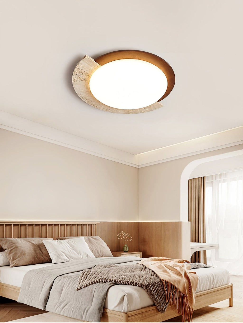 Grenelevia Travertine Ceiling Light-Moonnatur