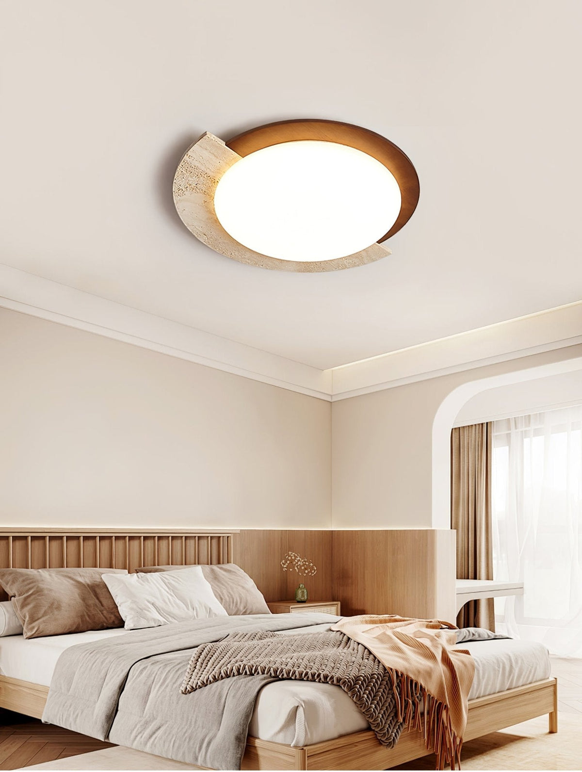 Grenelevia Travertine Ceiling Light-Moonnatur