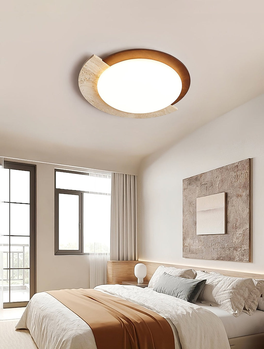 Grenelevia Travertine Ceiling Light-Moonnatur