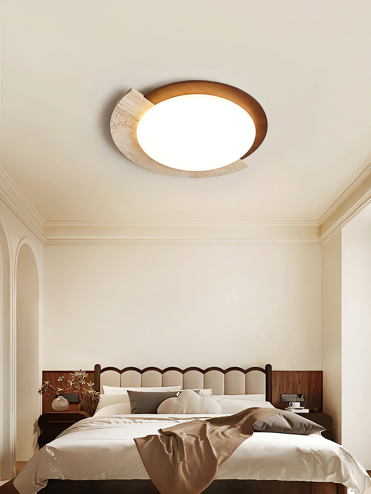 Grenelevia Travertine Ceiling Light-Moonnatur