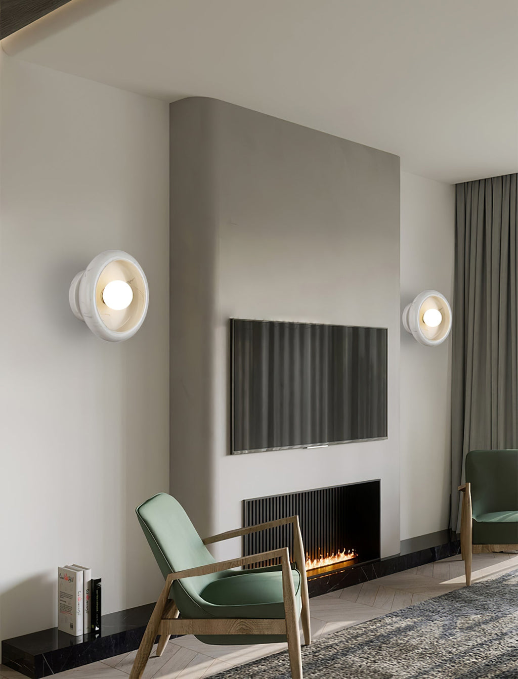 Carrowena Marble Wall Light-Moonnatur