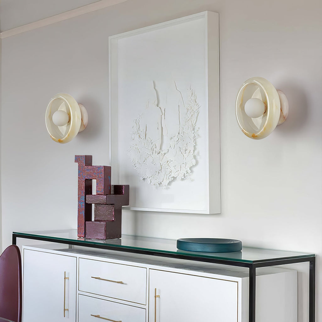 Carrowena Marble Wall Light-Moonnatur