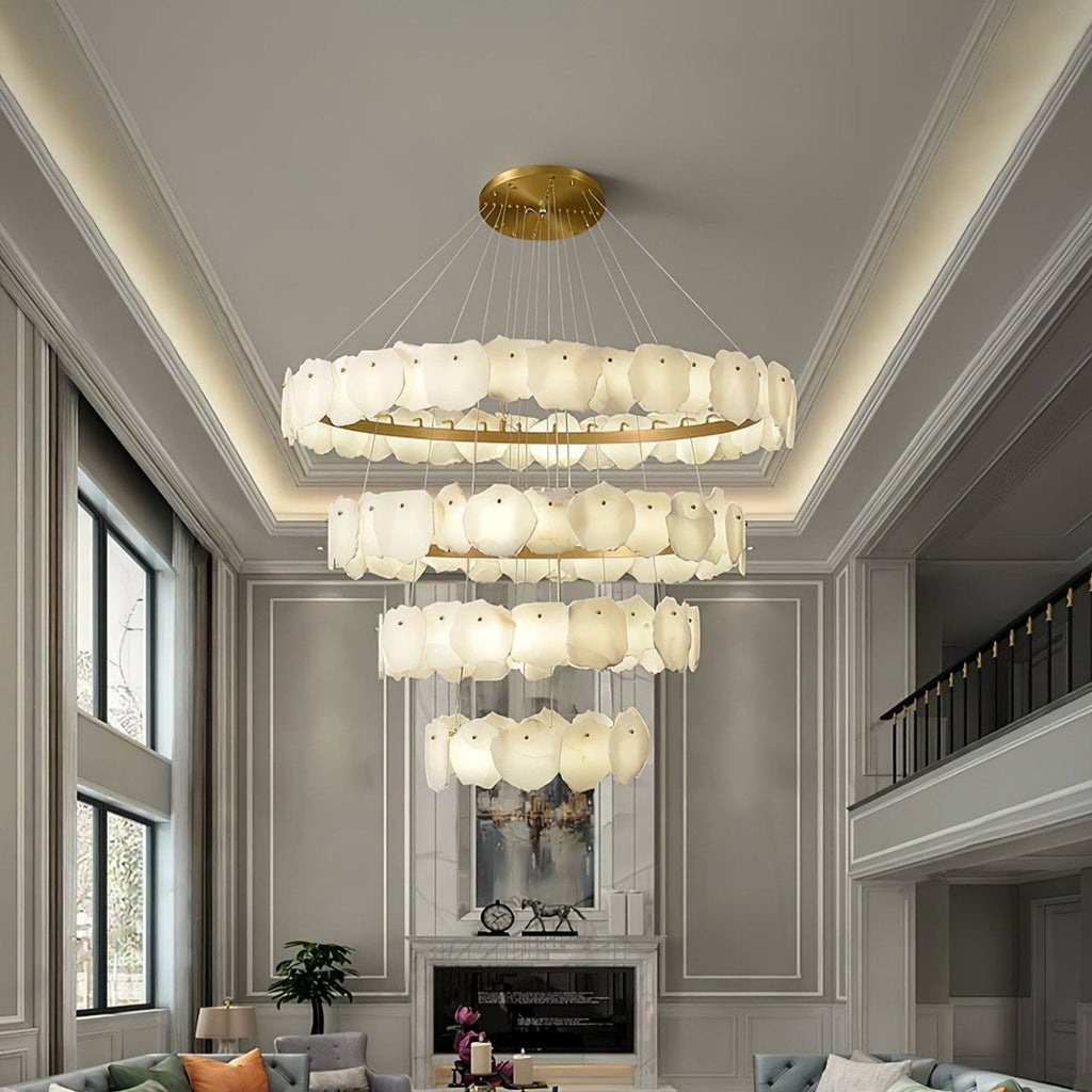 Jardenhaven Alabaster Chandelier-Moonnatur
