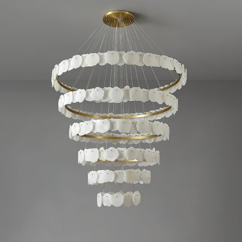 Jardenhaven Alabaster Chandelier-Moonnatur