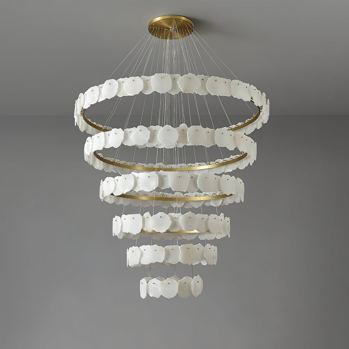 Jardenhaven Alabaster Chandelier-Moonnatur