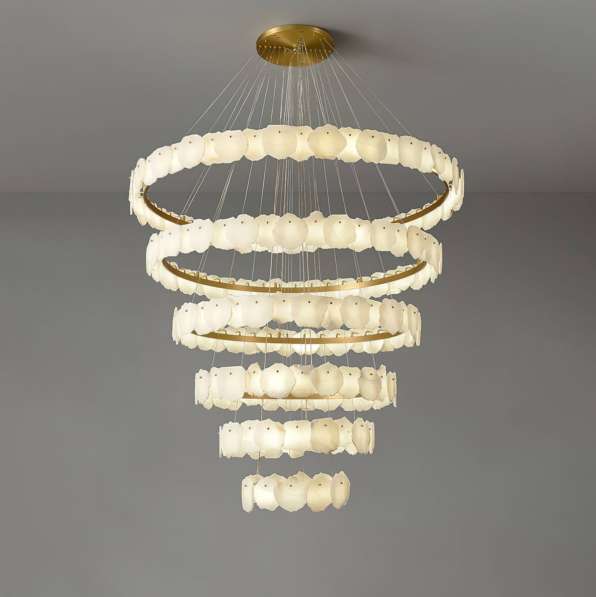 Jardenhaven Alabaster Chandelier-Moonnatur