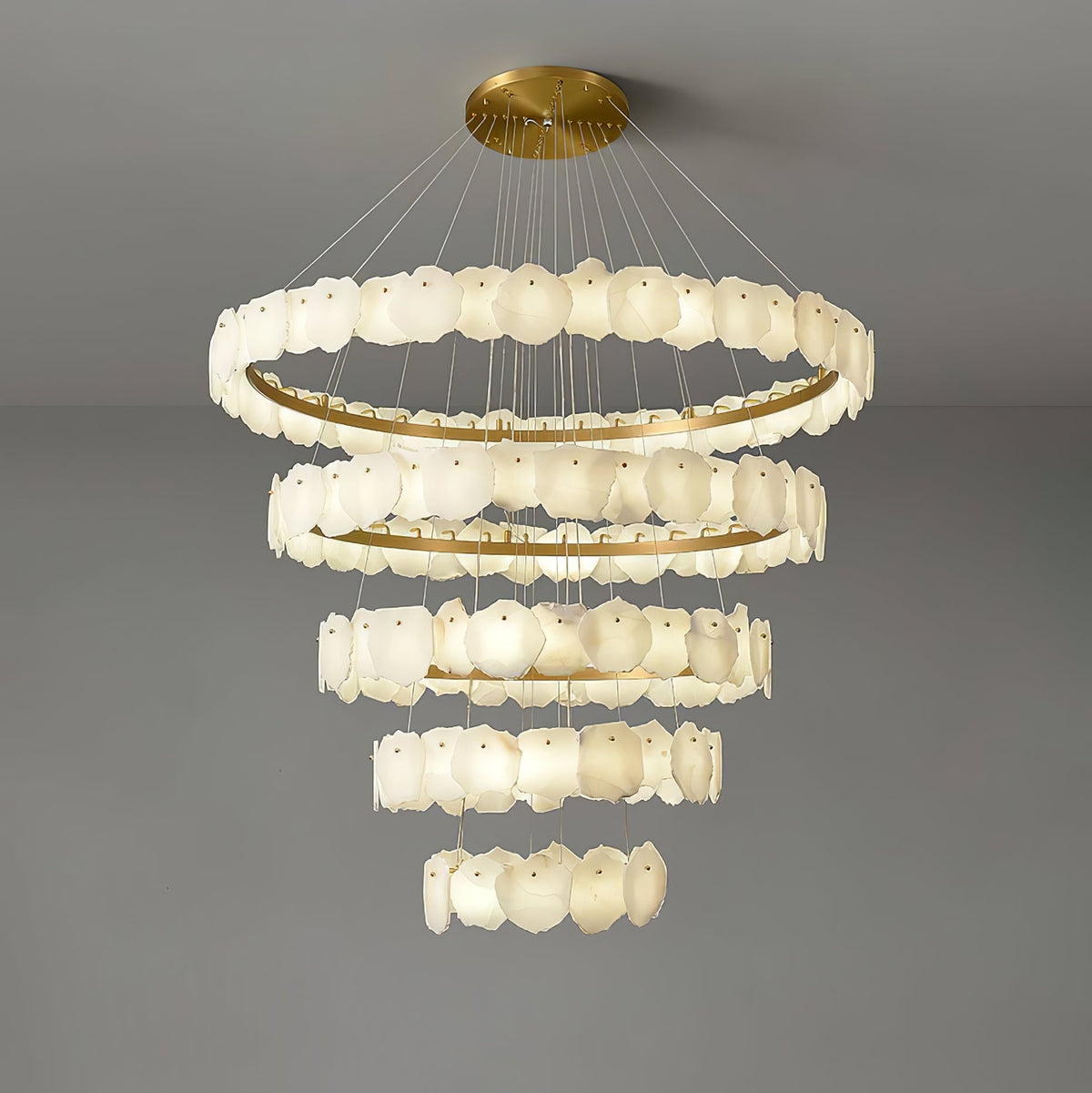Jardenhaven Alabaster Chandelier-Moonnatur