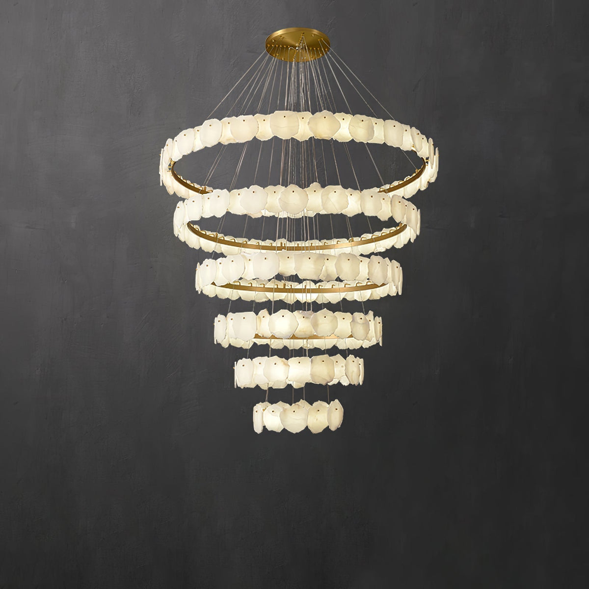 Jardenhaven Alabaster Chandelier-Moonnatur