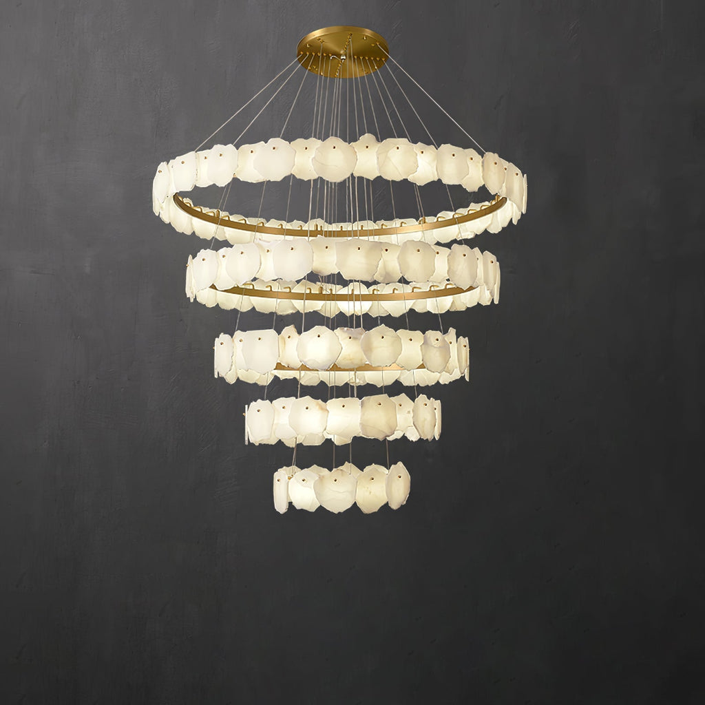 Jardenhaven Alabaster Chandelier-Moonnatur