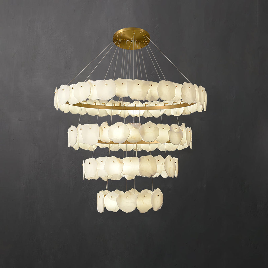 Jardenhaven Alabaster Chandelier-Moonnatur