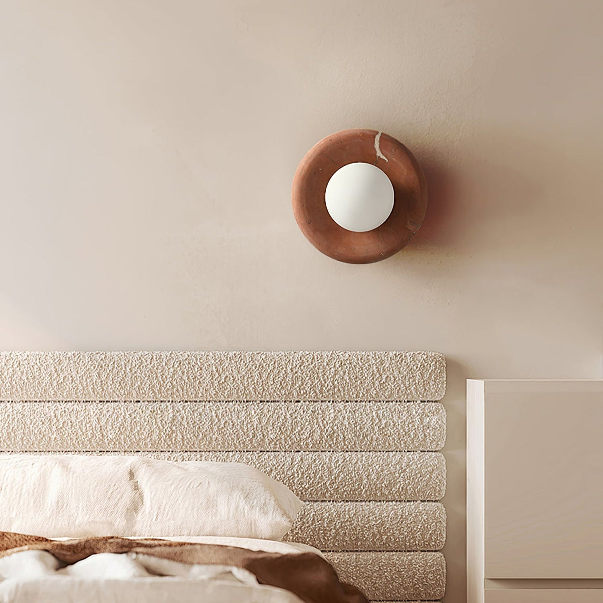 Elseneth Travertine Wall Light-Moonnatur