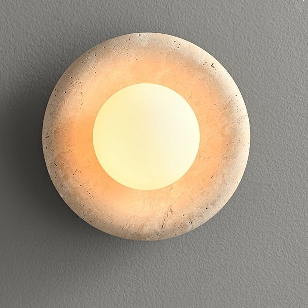 Elseneth Travertine Wall Light-Moonnatur