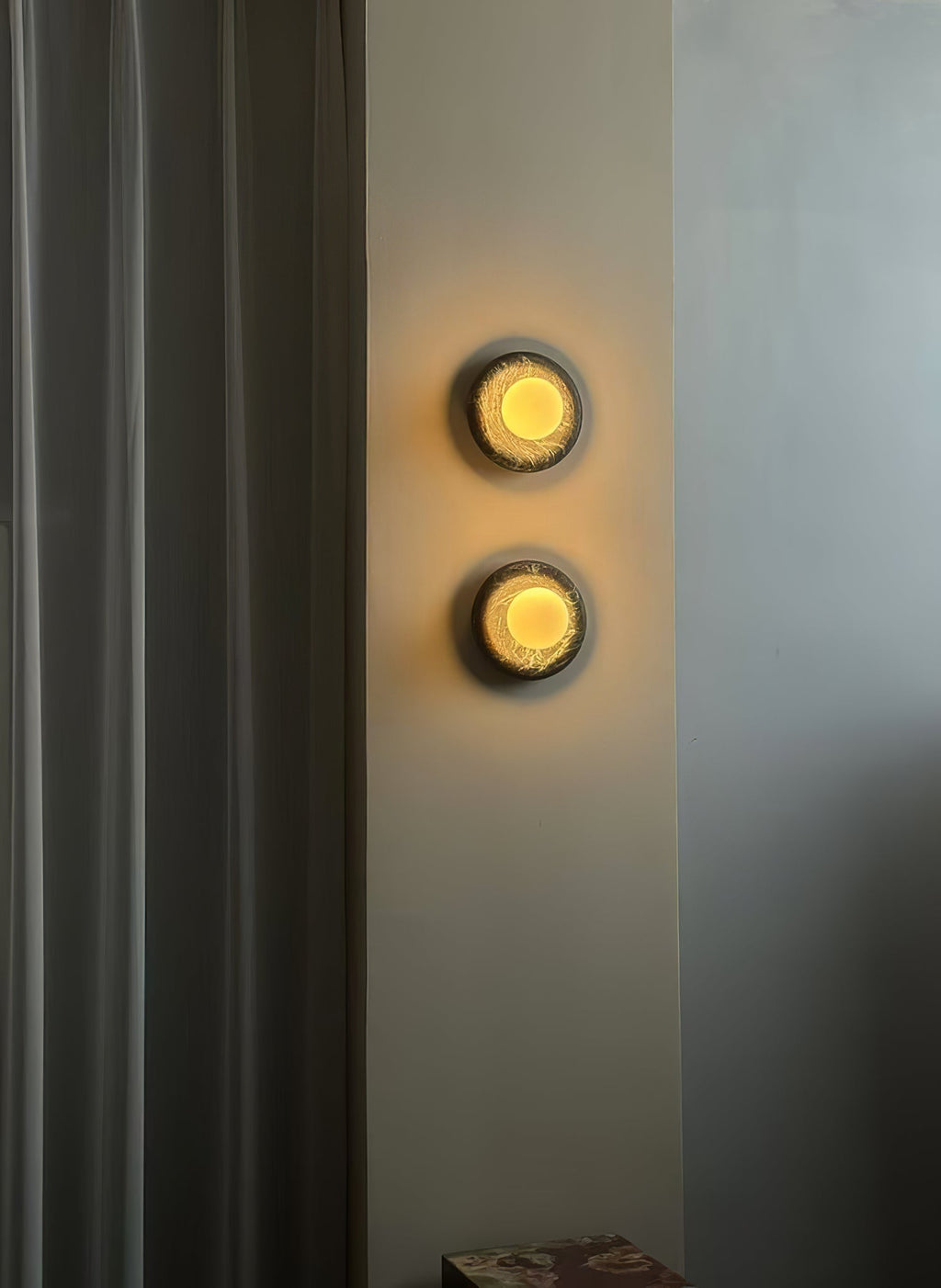 Elseneth Travertine Wall Light-Moonnatur