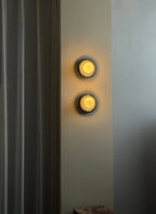 Elseneth Travertine Wall Light-Moonnatur