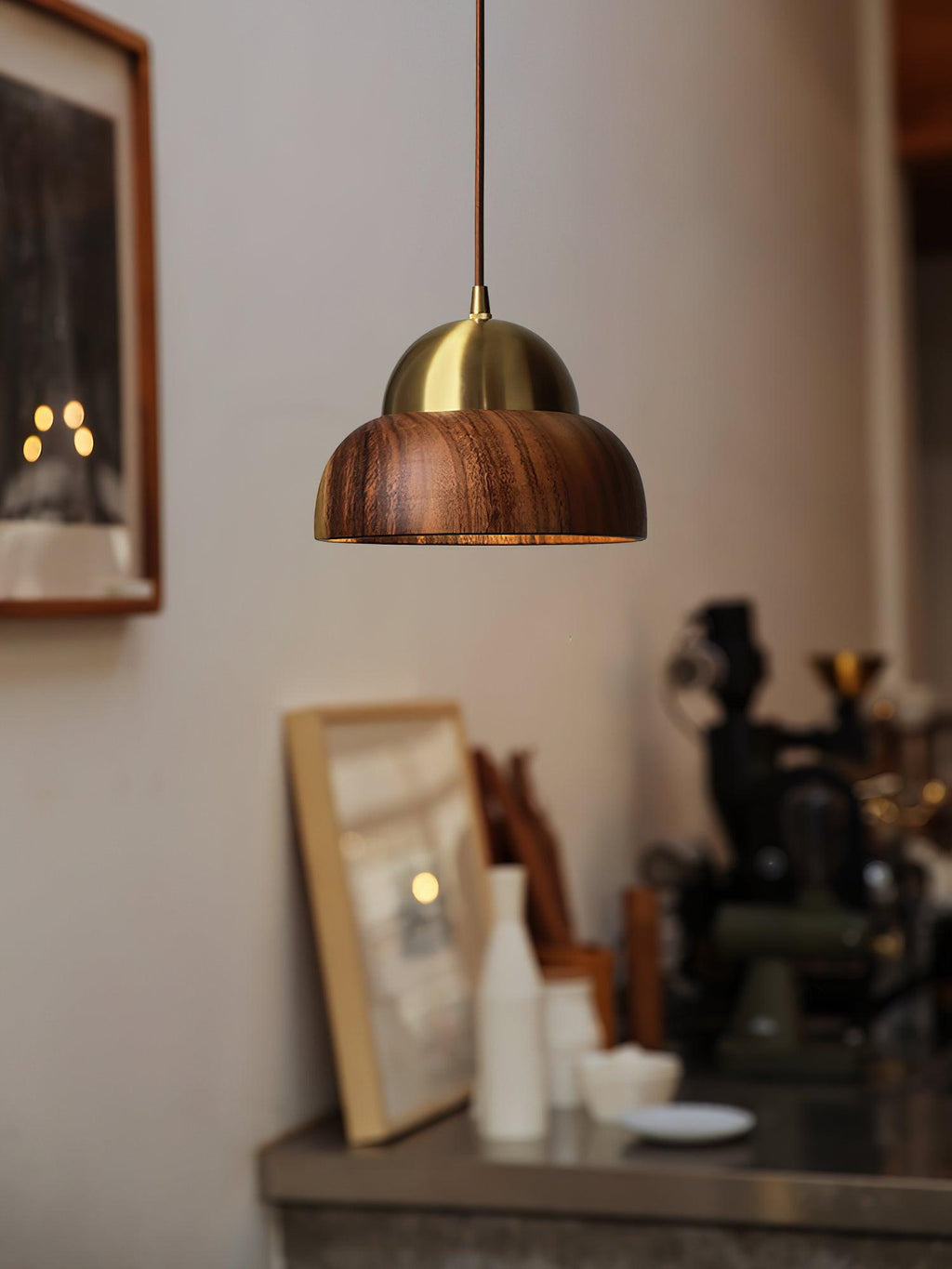 Hazelelle Wood Pendant Light-Moonnatur