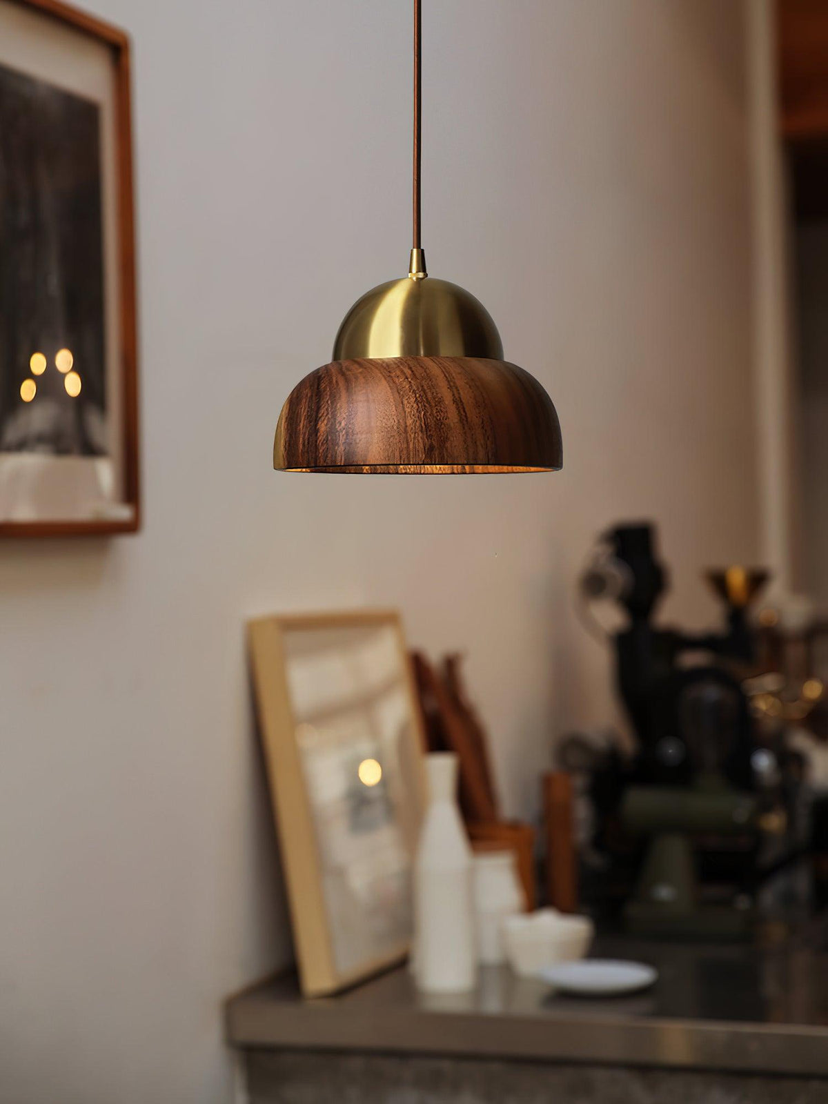 Hazelelle Wood Pendant Light-Moonnatur