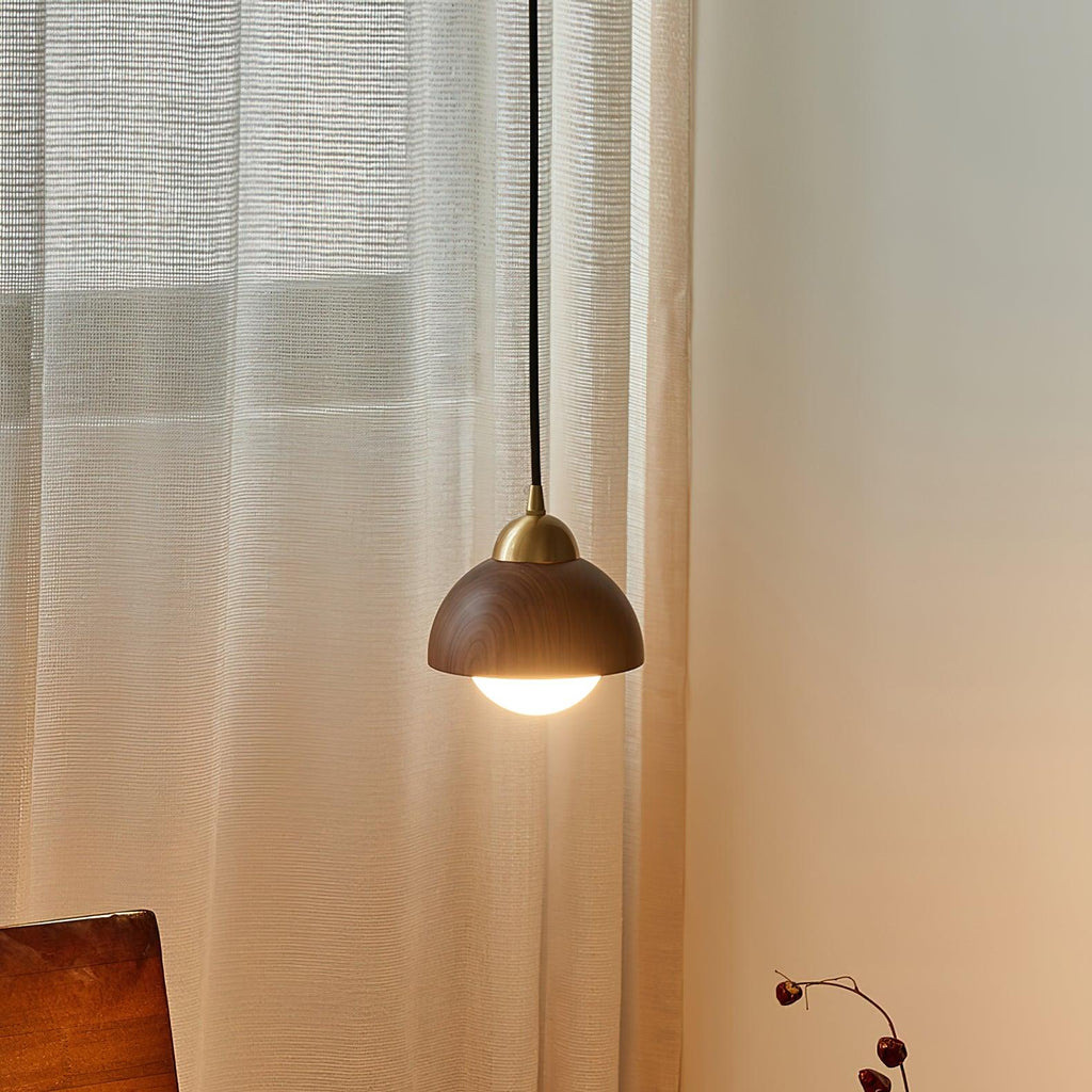 Hazelelle Wood Pendant Light-Moonnatur