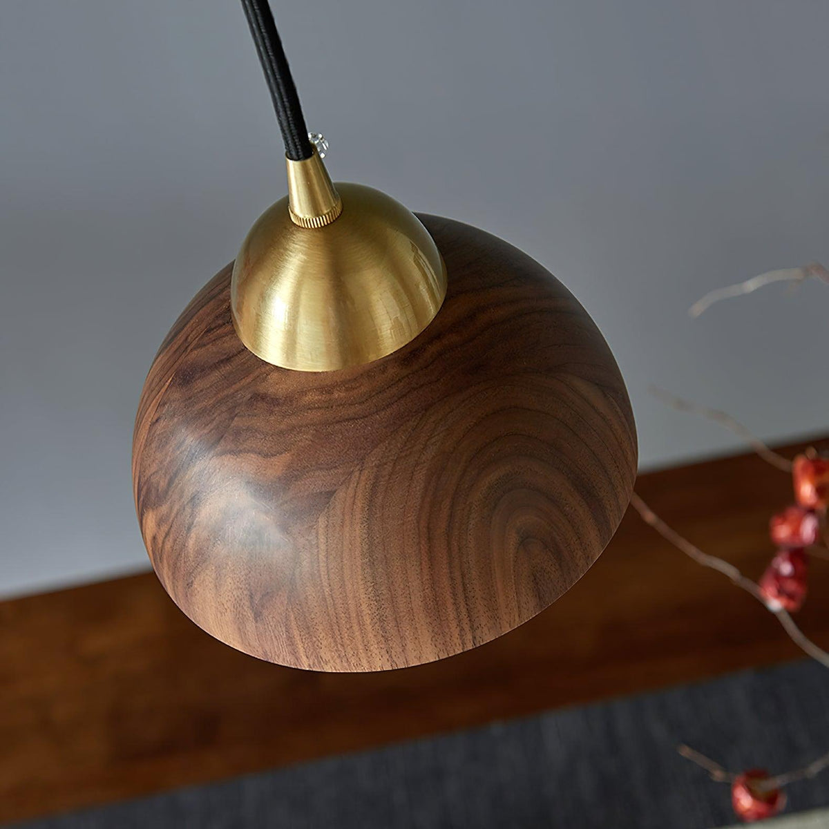 Hazelelle Wood Pendant Light-Moonnatur
