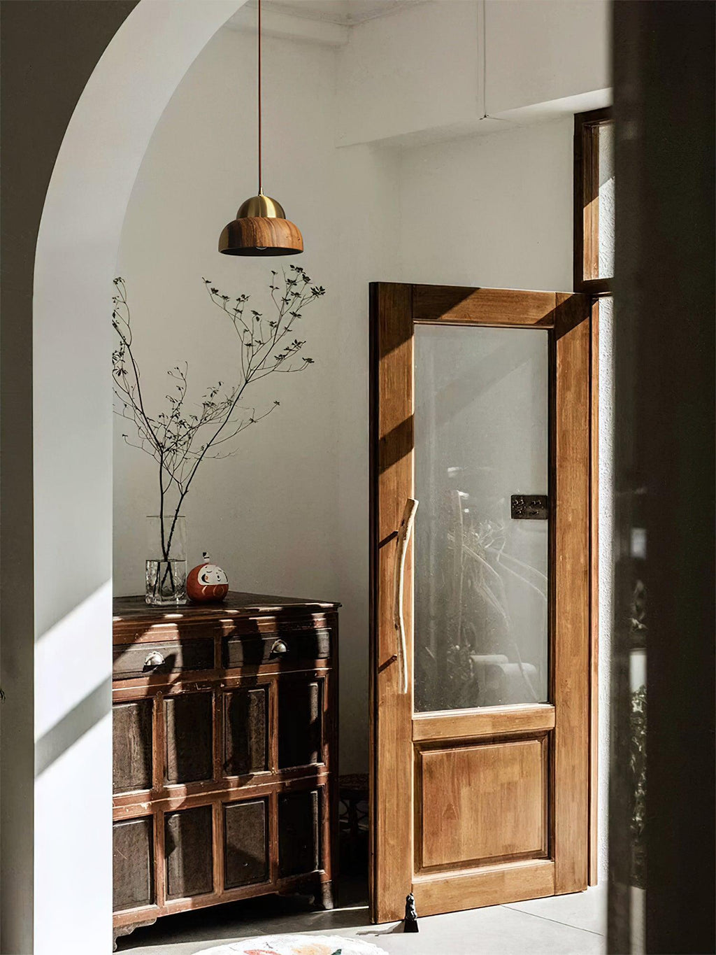 Hazelelle Wood Pendant Light-Moonnatur