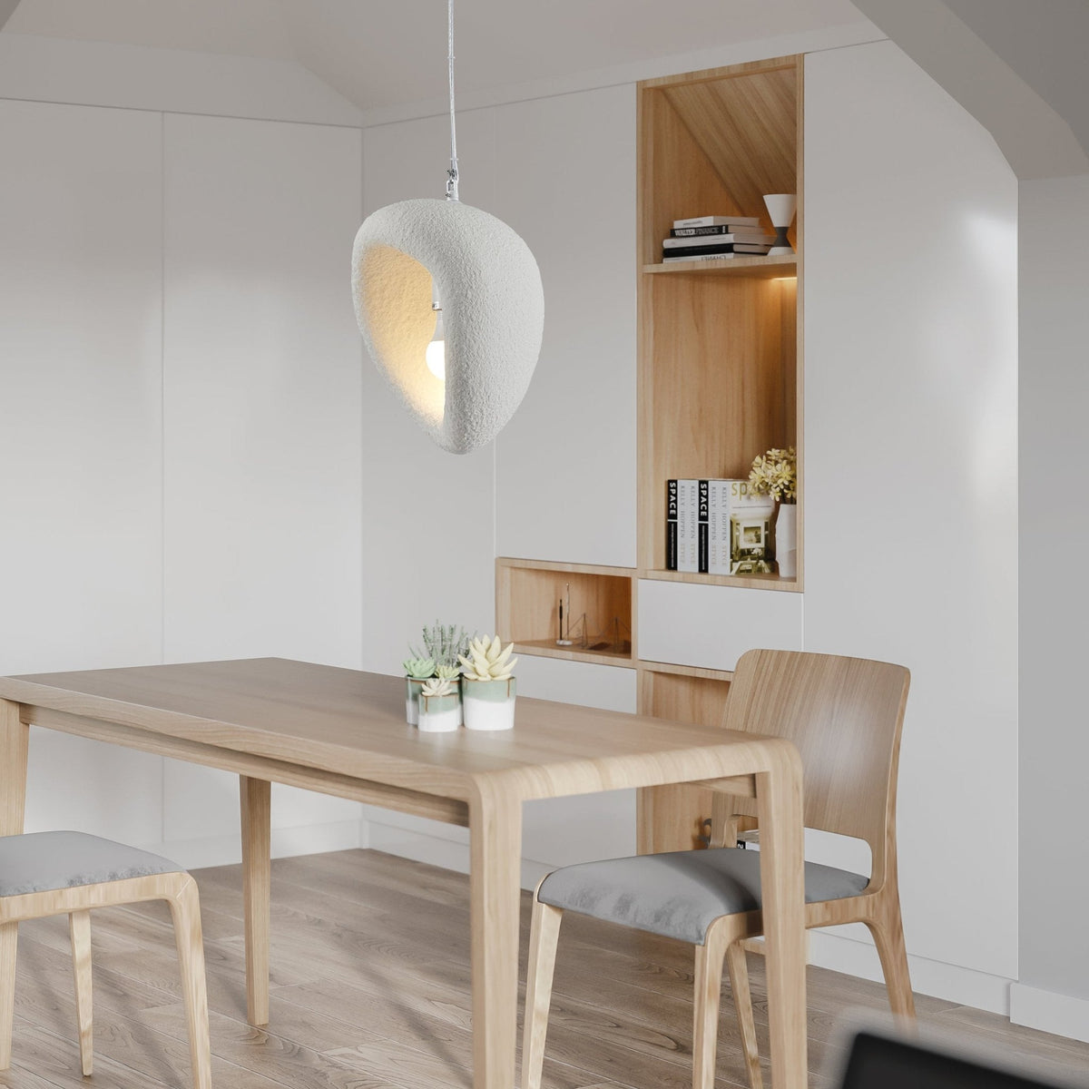 Avenara Resin Pendant Light-Moonnatur