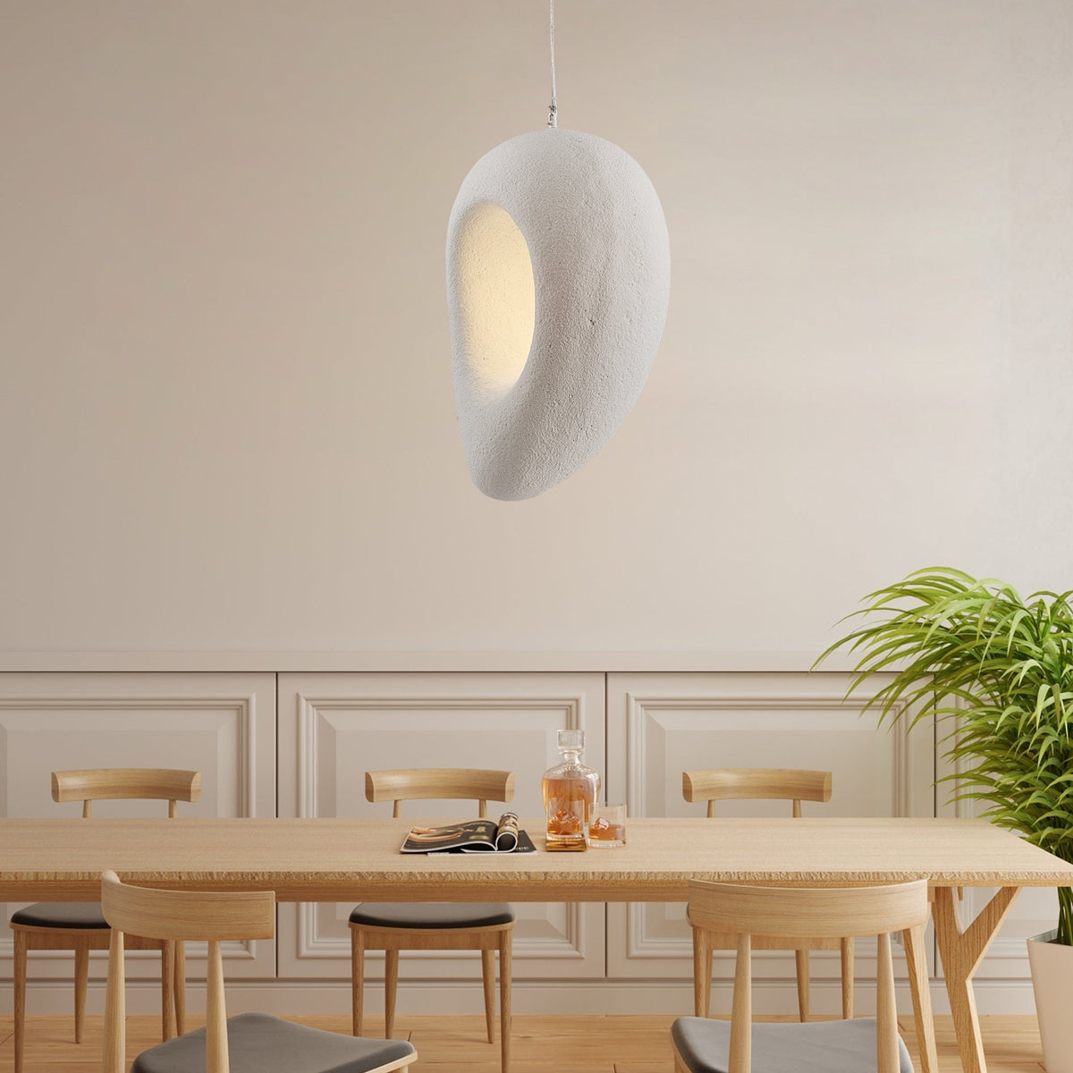 Avenara Resin Pendant Light-Moonnatur
