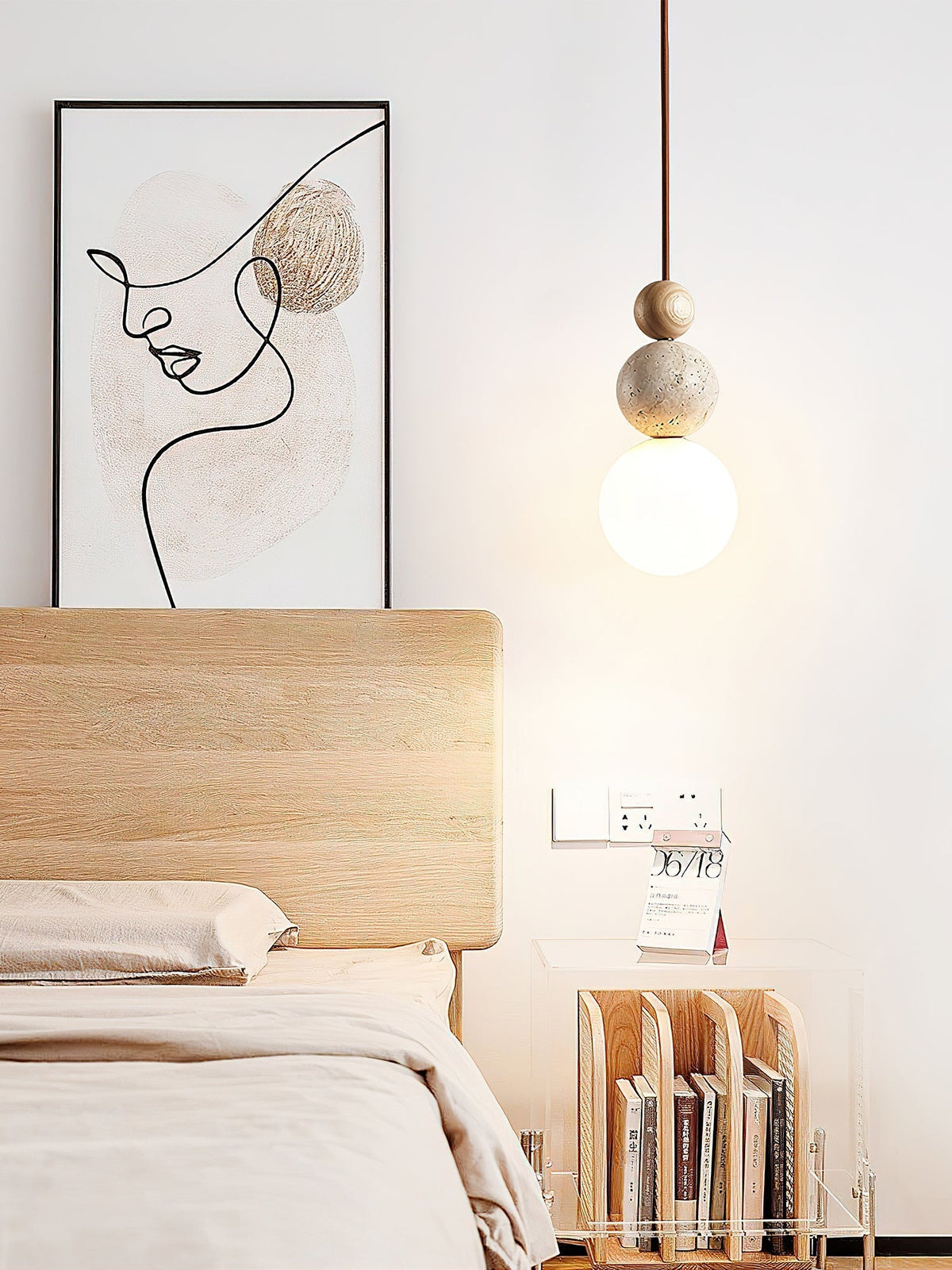 Penreloria Travertine Pendant Light-Moonnatur