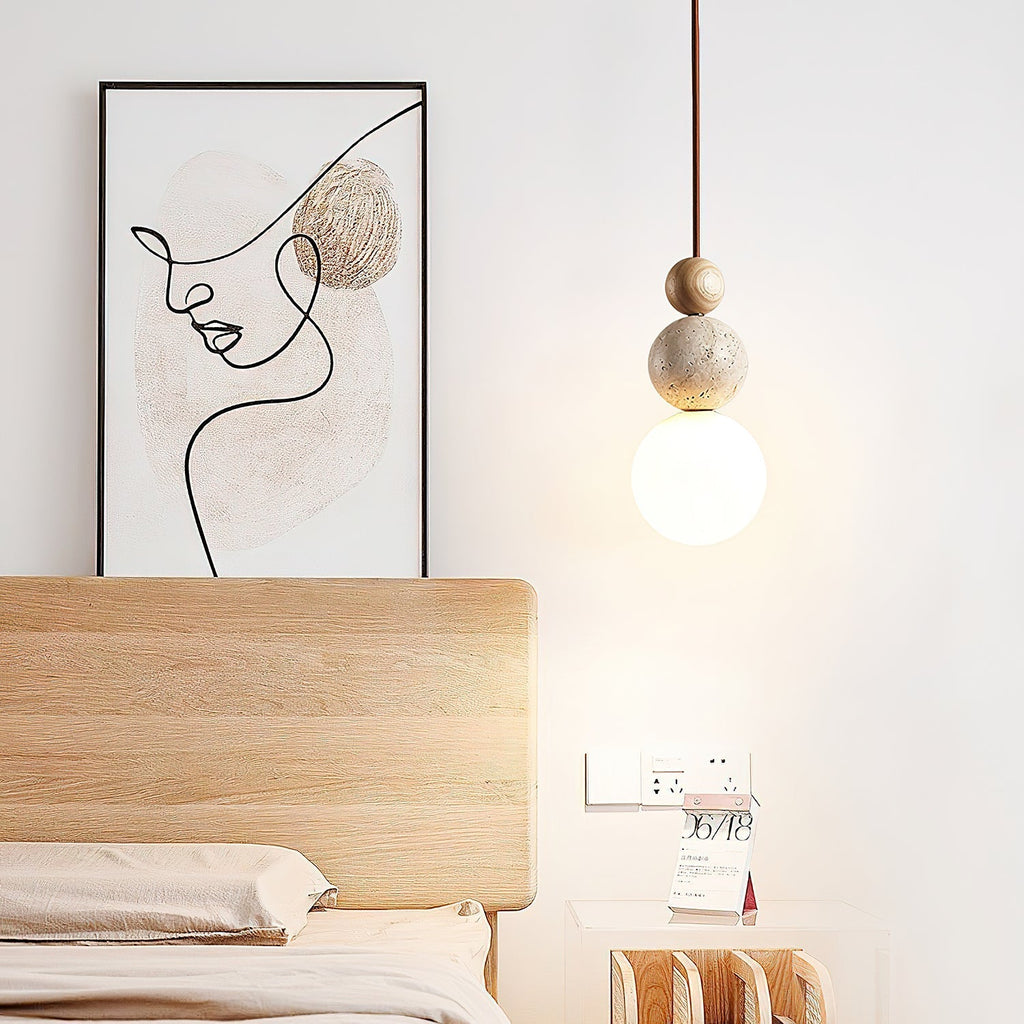 Penreloria Travertine Pendant Light-Moonnatur